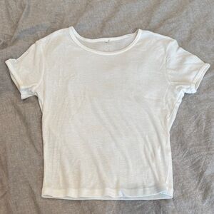 ALO Yoga White Short Sleeve Tee